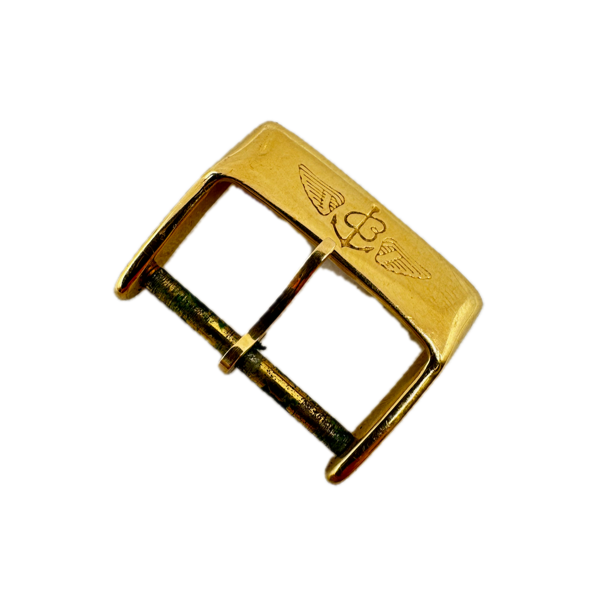 Vintage 18mm Breitling Men's Wristwatch Band Buckle 18k Gold Swiss for Parts