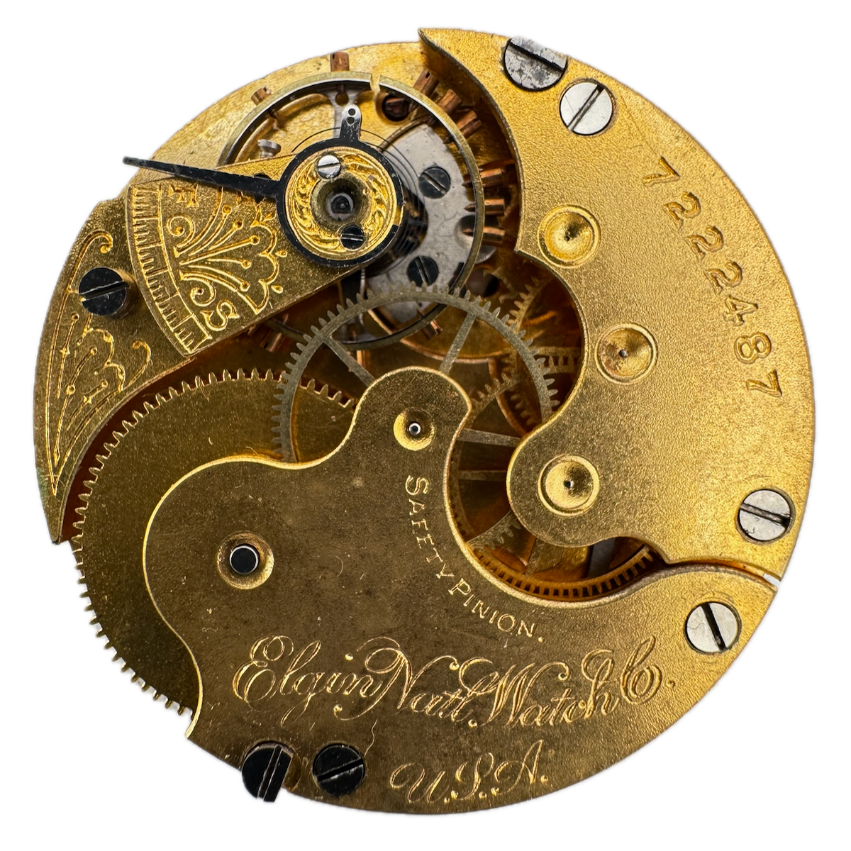 1898 0s Elgin 1 Pocket Watch Movement Grade 109