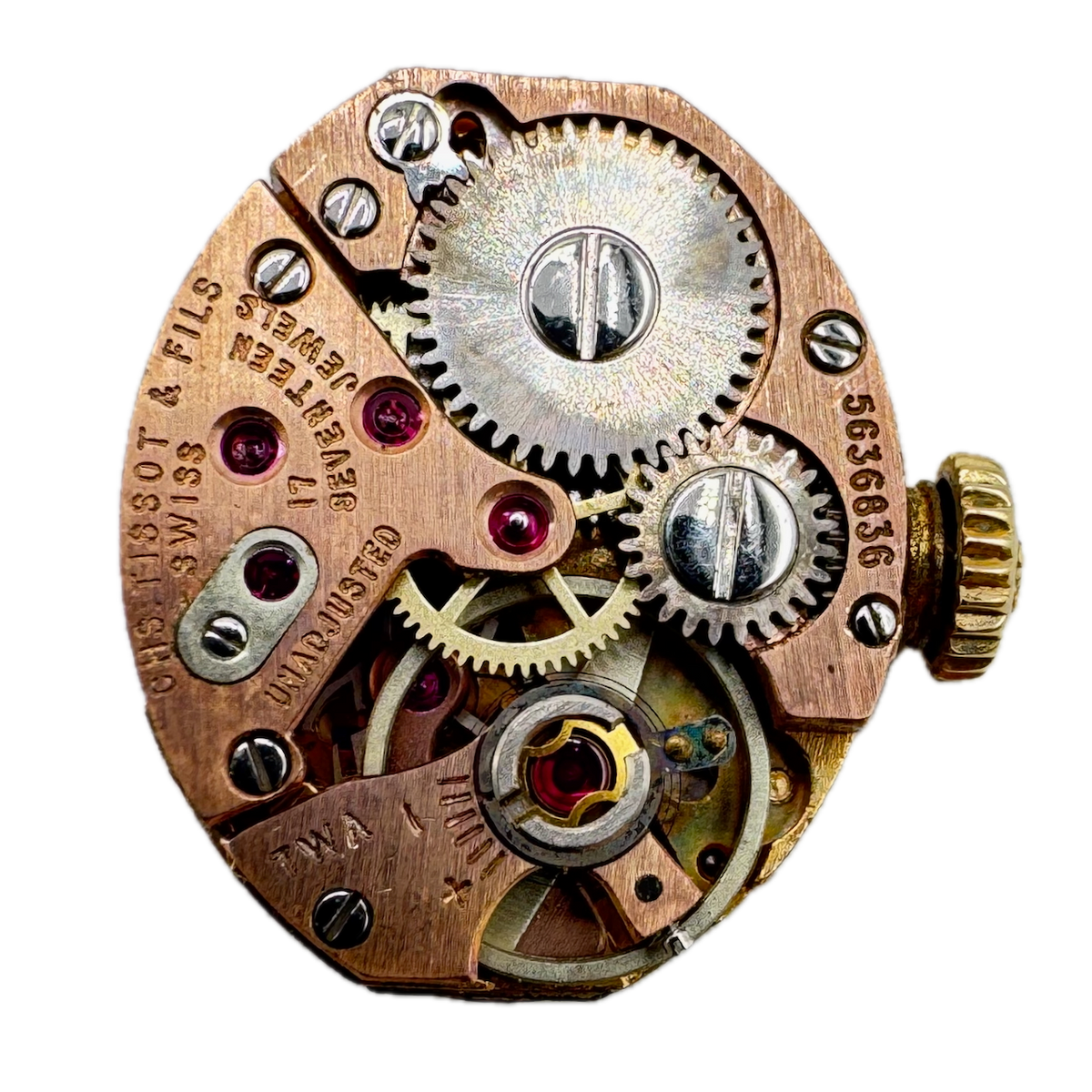 Vintage 13mm Tissot & Fils 17J Mechanical Ladies Wristwatch Movement 7L2 Runs