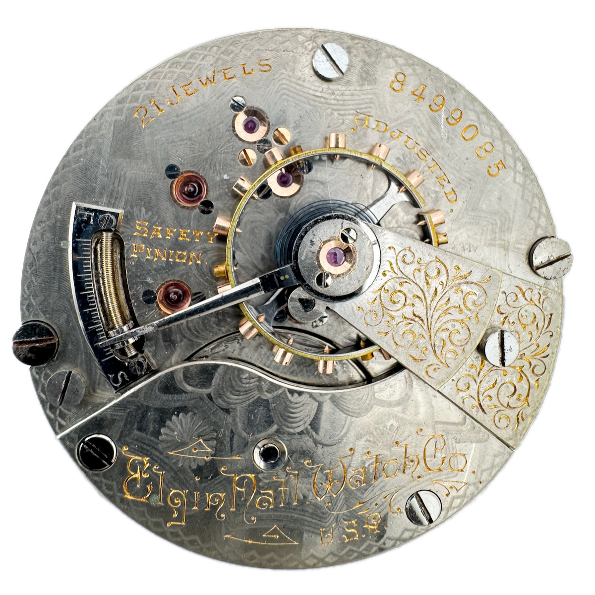 Antique 18s 1900 Elgin 21J Mechanical Railroad Pocket Watch Movement 181 Runs