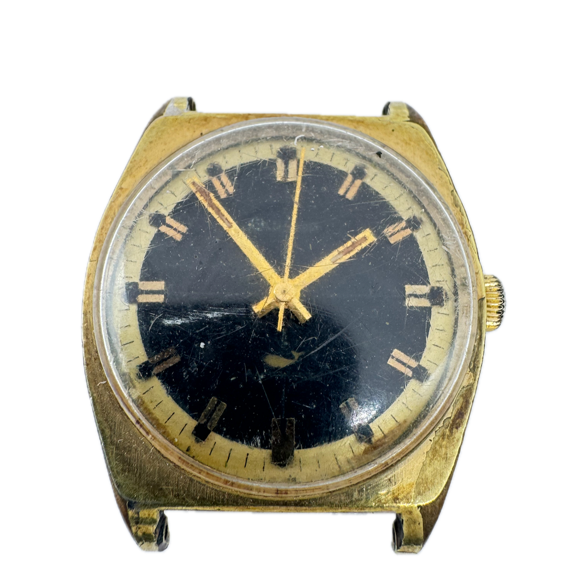 Vintage 32mm 1966 Bulova Sea King Men's Automatic Wristwatch 11ANAC Swiss Black