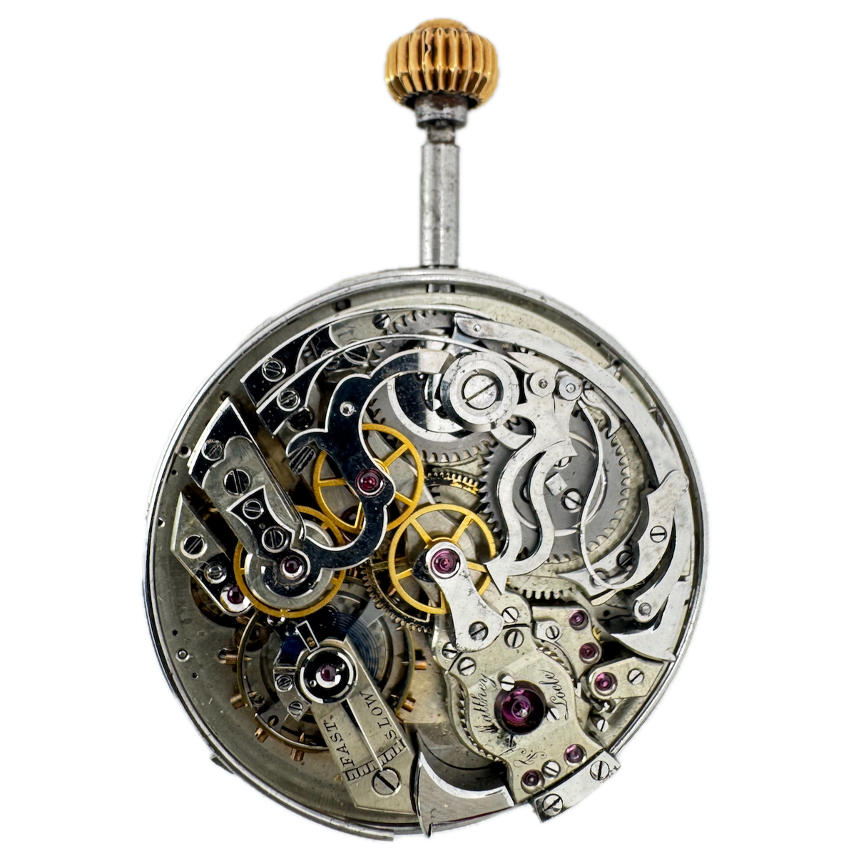 Antique 16s Matthey Minute Repeater Chronograph Pocket Watch Movement LeCoultre