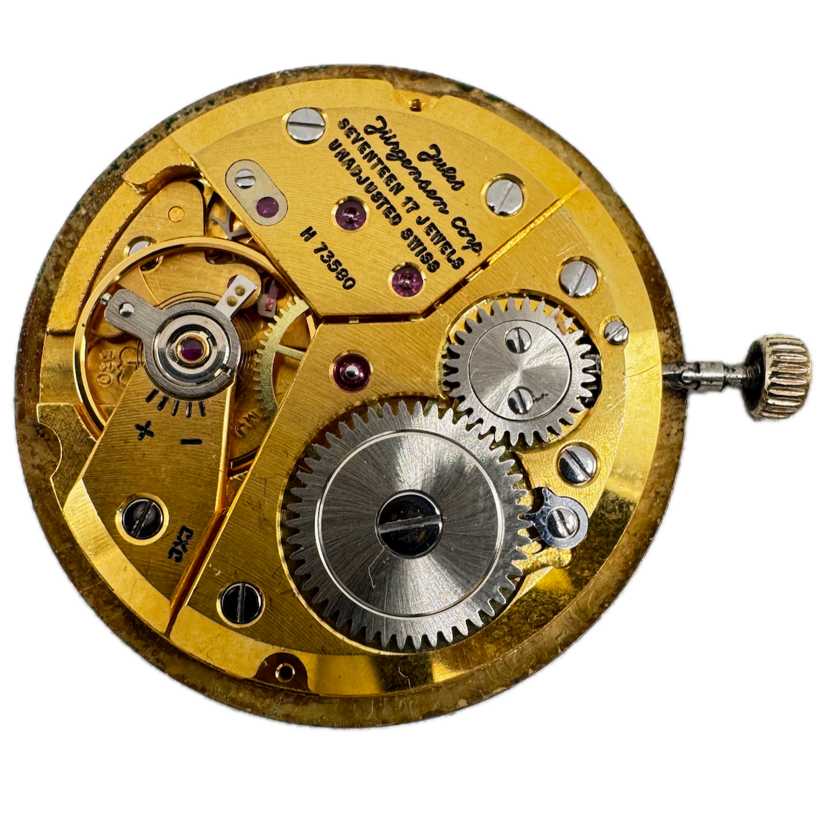 Vintage Jules Jurgensen Mechanical Men's Wristwatch Movement Peseux 330