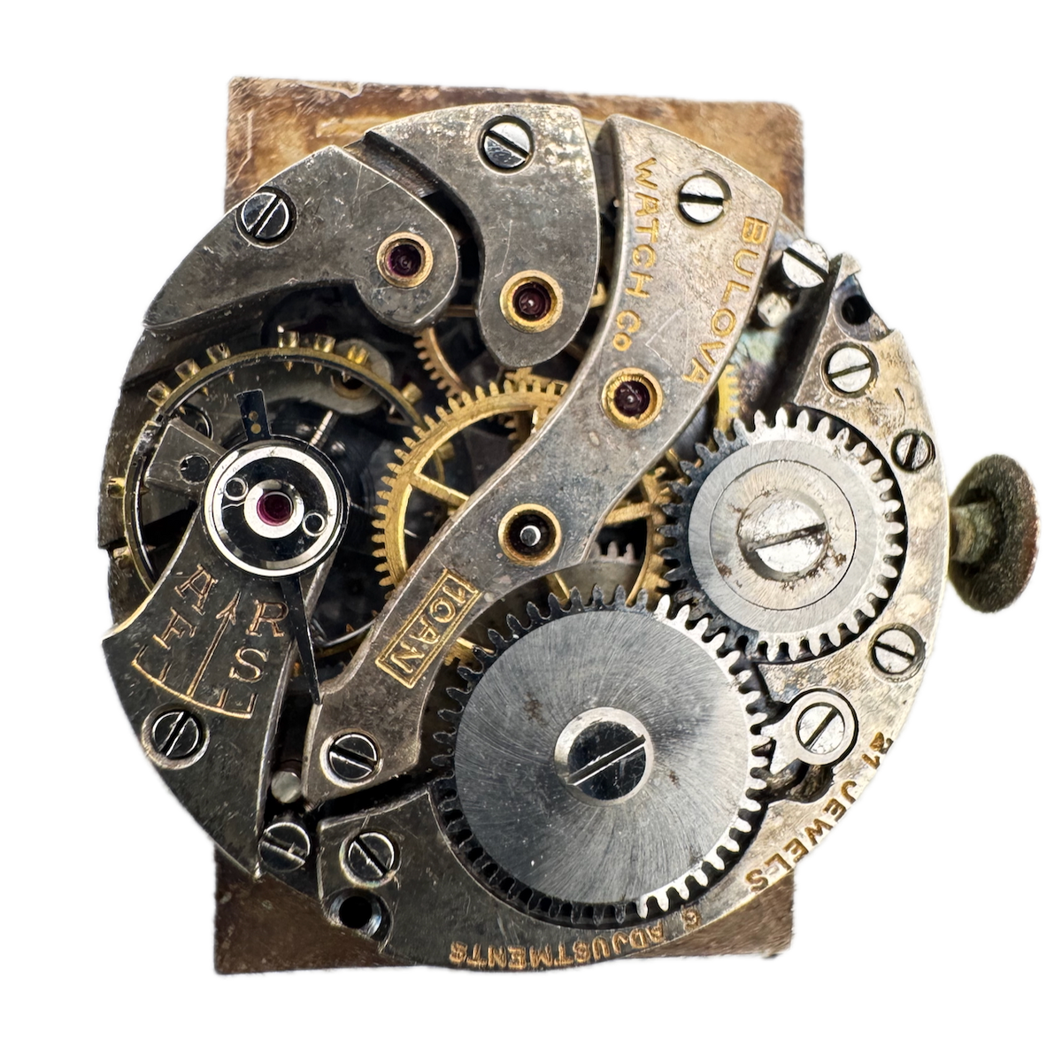 Vintage 23.5mm Bulova 21 Jewel Mechanical Men's Wristwatch Movement 10AN USA