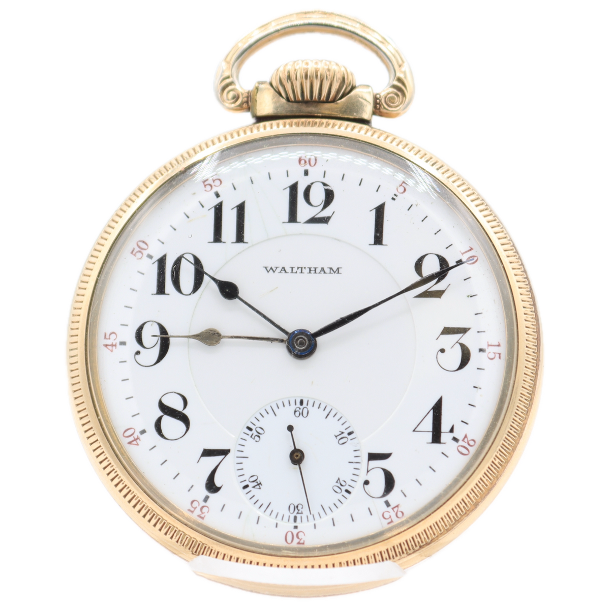 Antique 18s Waltham 21 Jewel Mechanical Railroad Pocket Watch Crescent 10k RGP