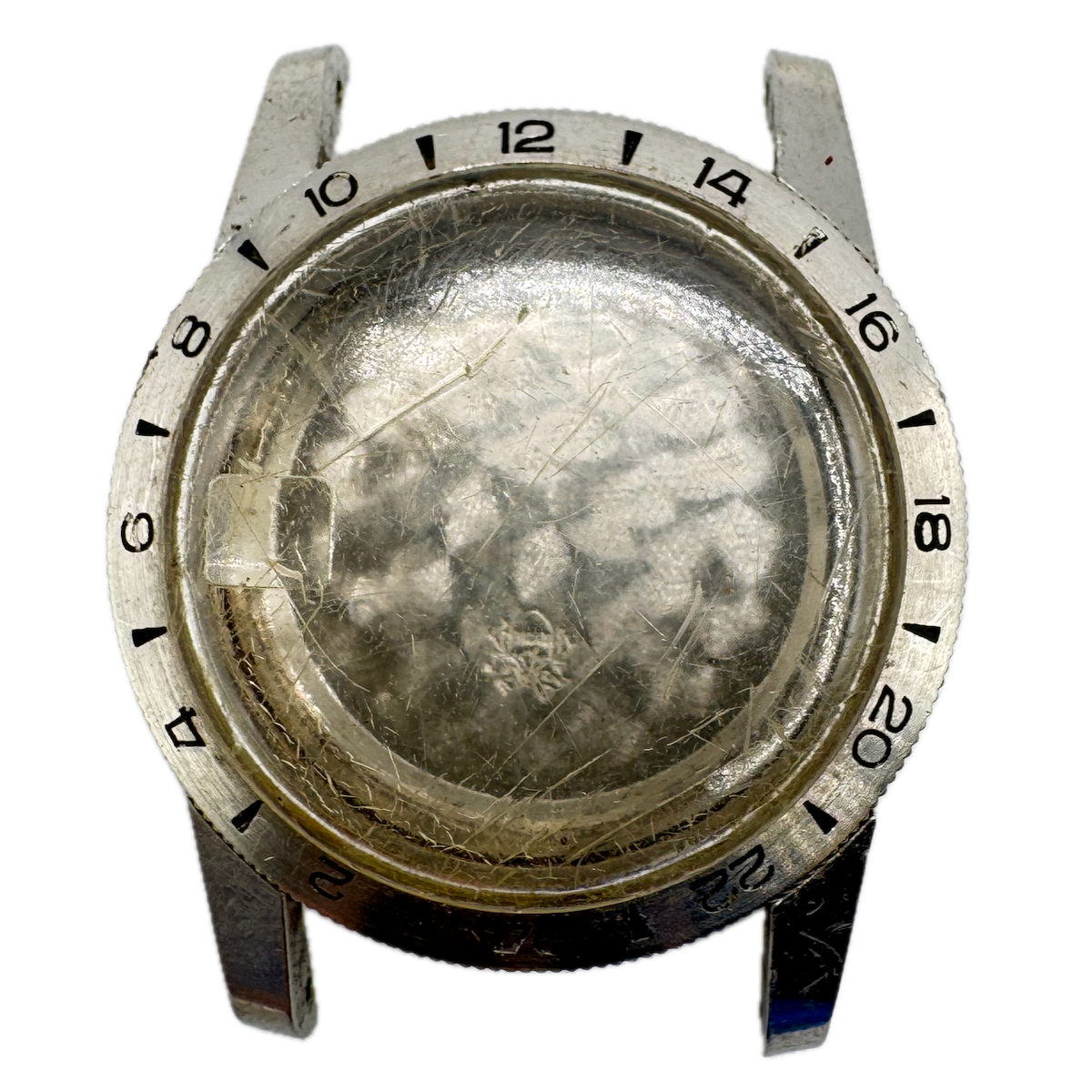 Vintage Glycine GMT Airman Men's Wristwatch Case for Automatic 36mm Steel Swiss