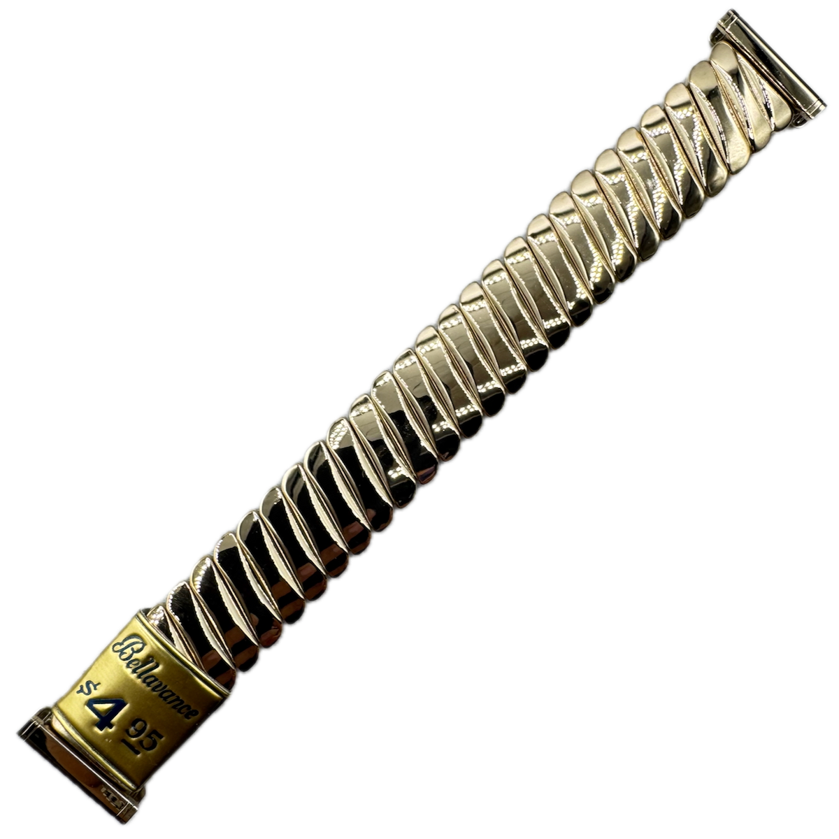 Vintage 19mm Bellavance Men's Wristwatch Band 10k Gold FilledStretch Scissor