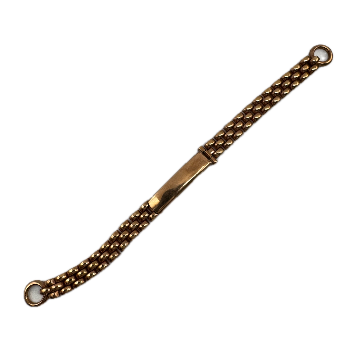 Vintage 5.5mm Gemex Ladies Wristwatch Band Rose Gold Filled Beads of Rice USA