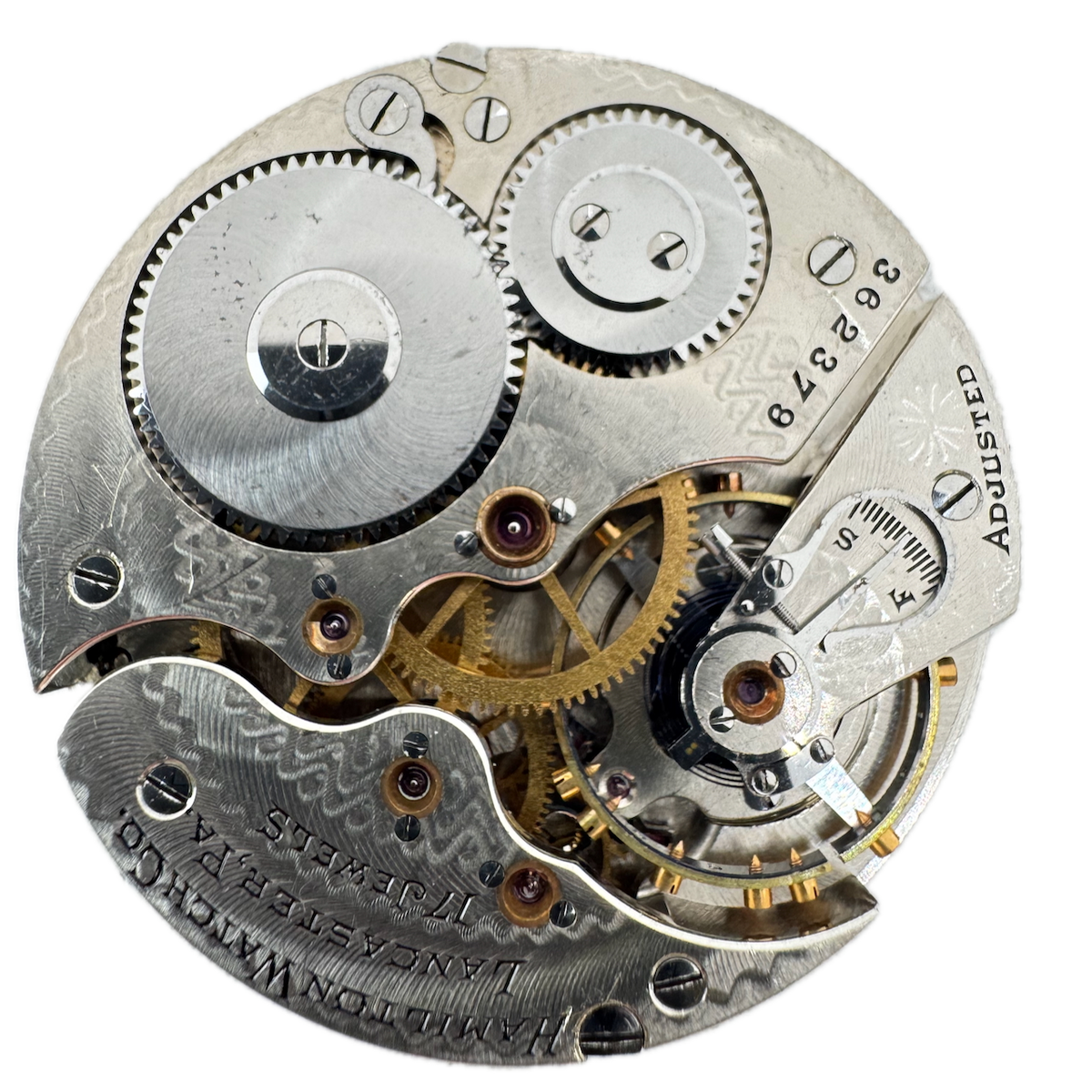 Antique 16s 1905 Hamilton 17 Jewel Mechanical Pocket Watch Movement 974 USA