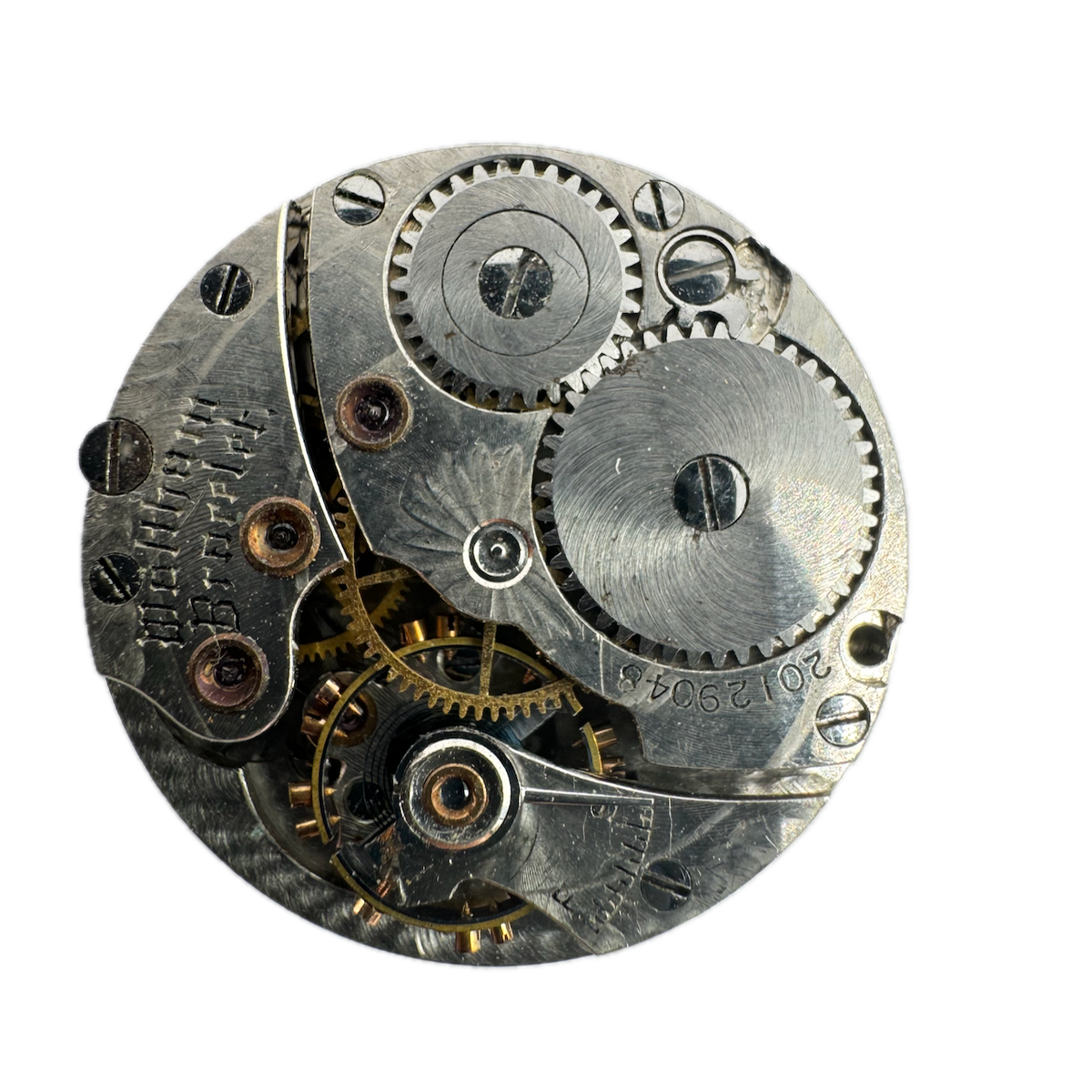 Antique 0s 1901 Waltham 15 Jewel Hunter Pocket Watch Movement Seaside USA