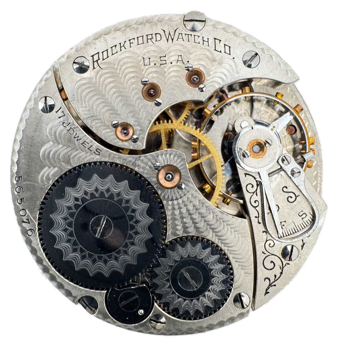 Antique 16s 1900 Rockford 17 Jewel Mechanical Pocket Watch Movement 575 USA