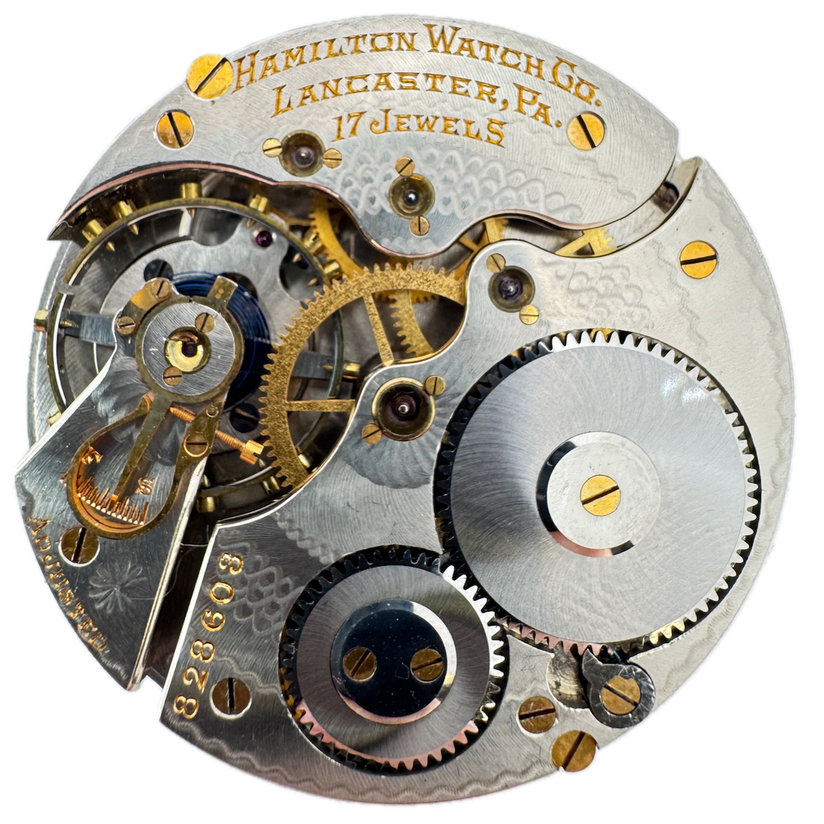 Antique 16s 1904 Hamilton 17j Mechanical Railroad Pocket Watch Movement 974 USA