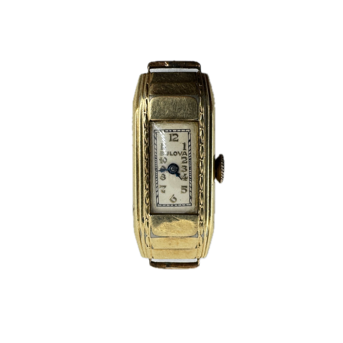 Vintage 12mm Bulova Art Deco Ladies Mechanical Wristwatch 4 AE Swiss 10k RGP