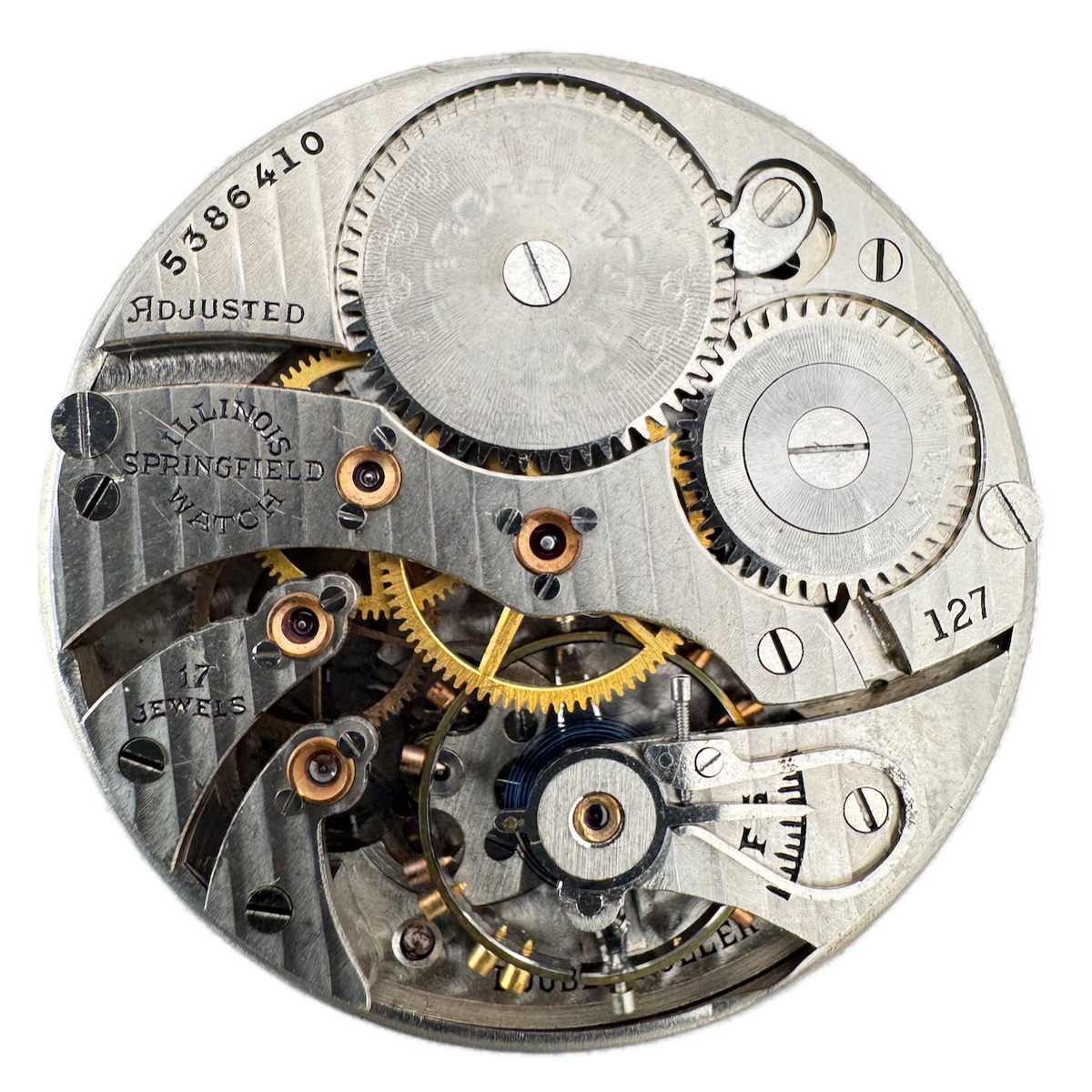 Vintage 12s 1930 Illinois 17 Jewel Mechanical Pocket Watch Movement 127 USA