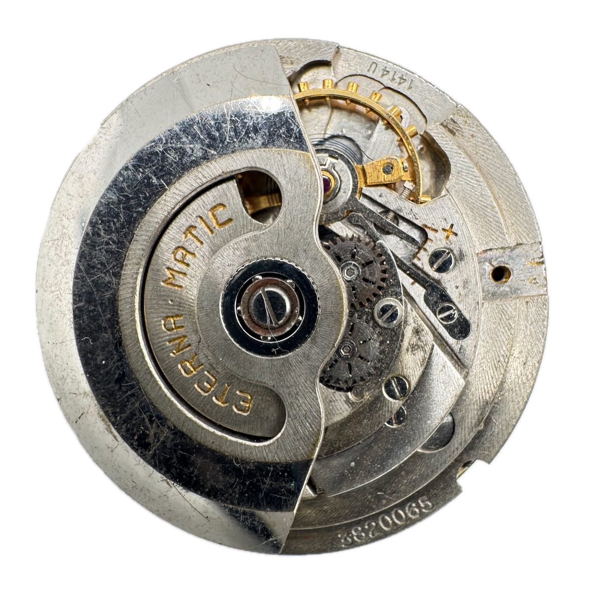 Vintage 29mm Eterna-Matic Automatic Men's Wristwatch Movement 1414U Swiss
