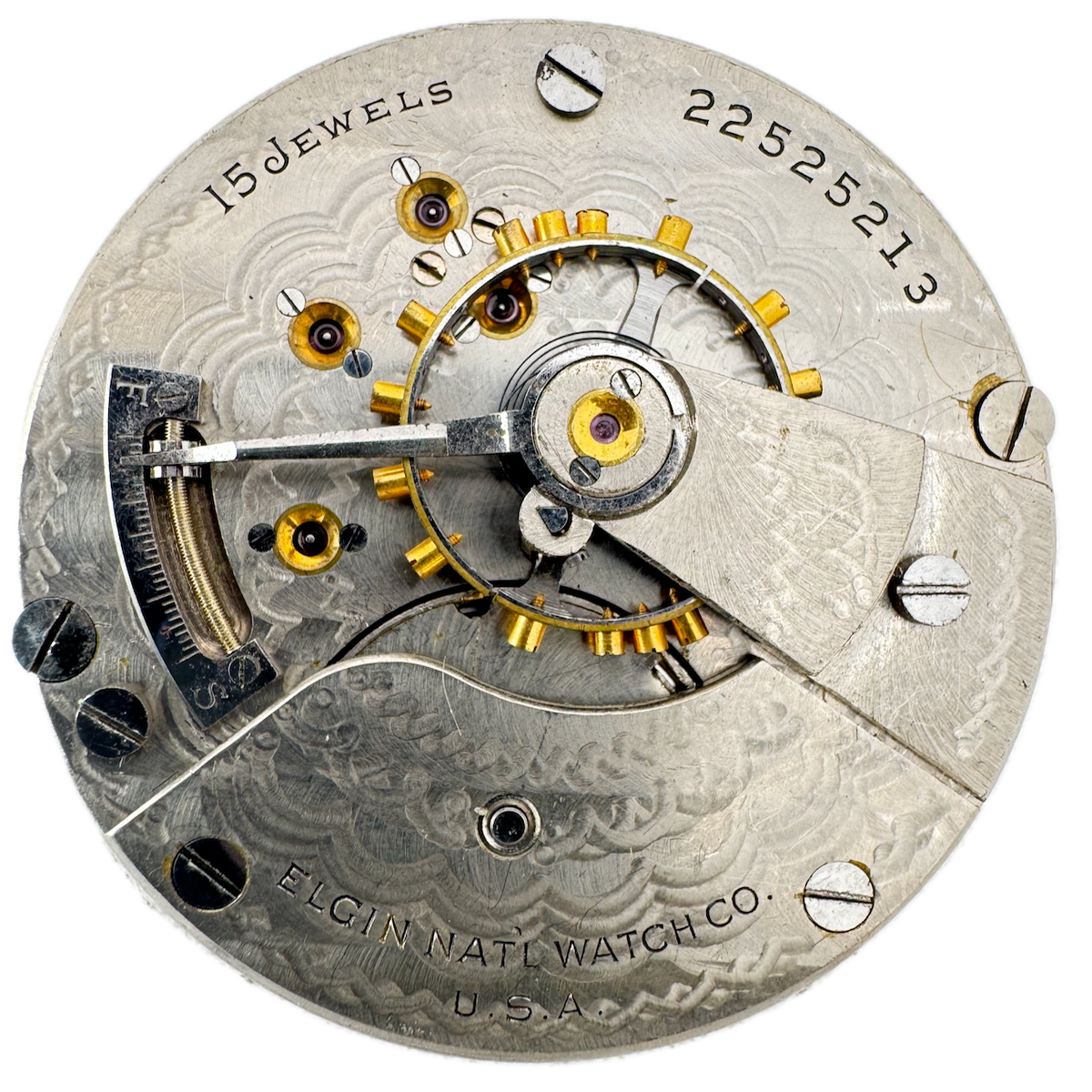 Antique 18s 1920 Elgin Multicolor 15j Mechanical Pocket Watch Movement 317