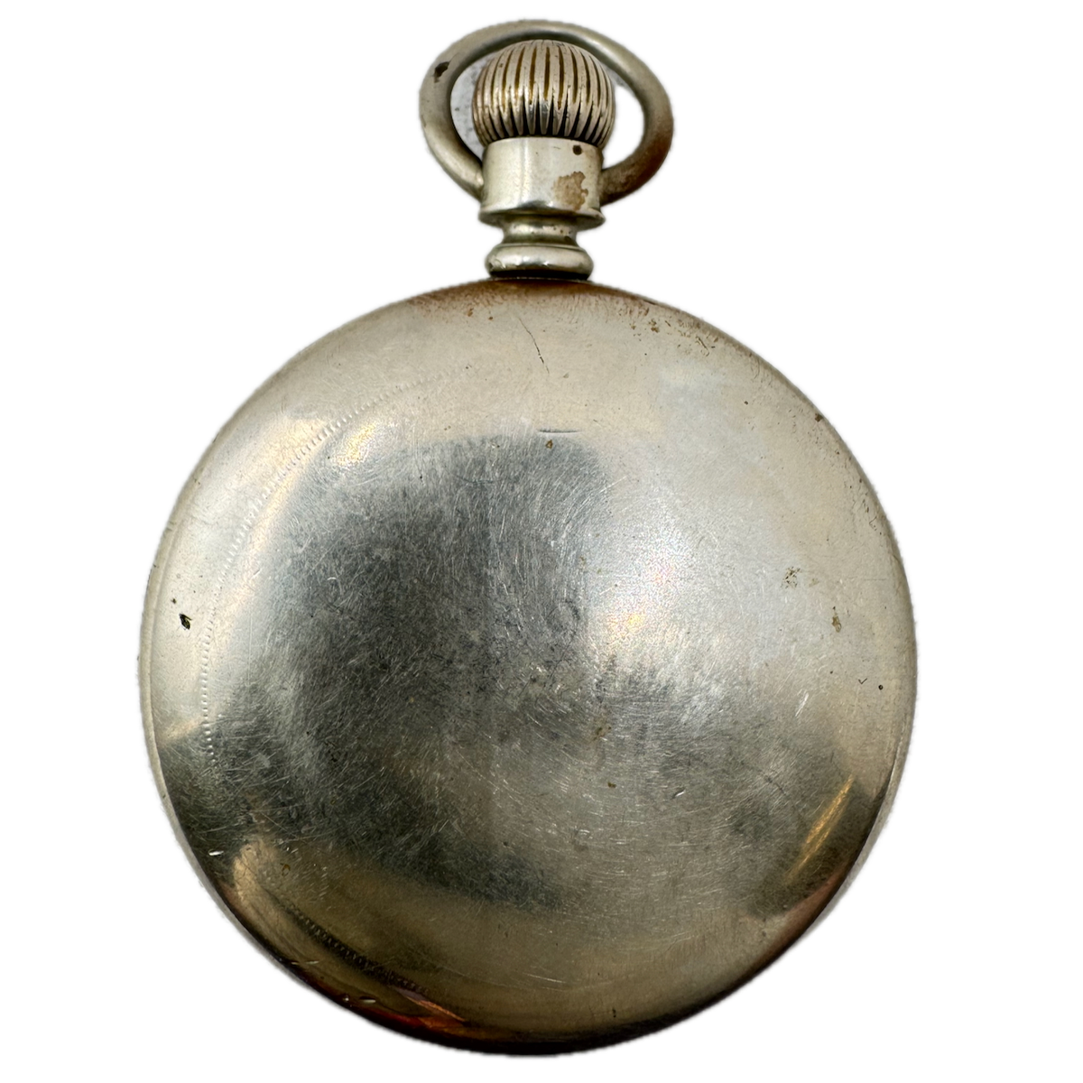 Antique 18s Wadsworth Coin Edge Open Face Pocket Watch Case Nickel USA