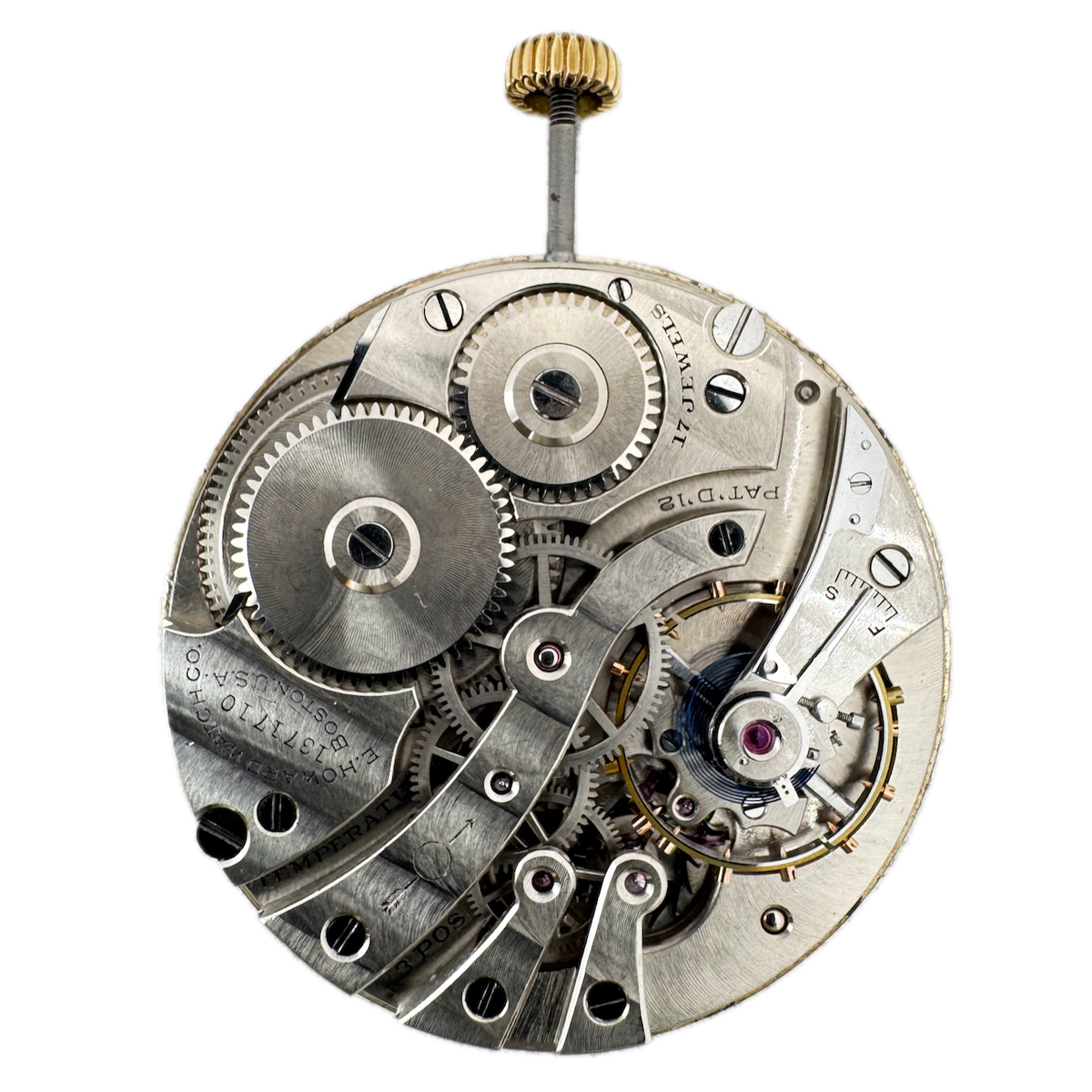 Antique 14s 1920 Howard 17 Jewel Mechanical Pocket Watch Movement Series 7 USA
