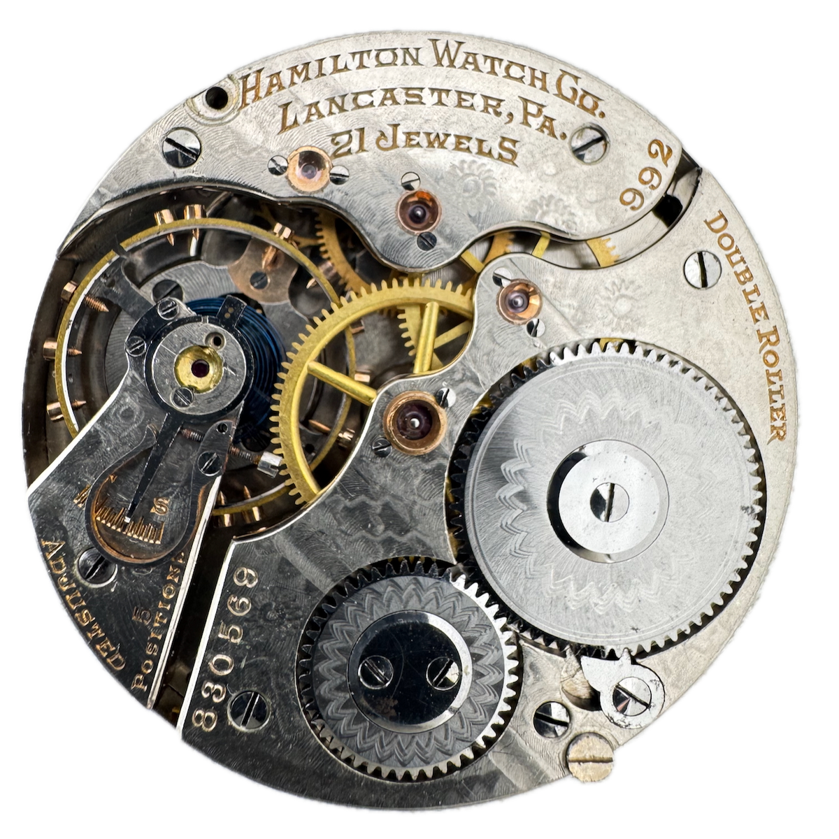 Antique 16s 1911 Hamilton 21j Mechanical Railroad Pocket Watch Movement 992 USA