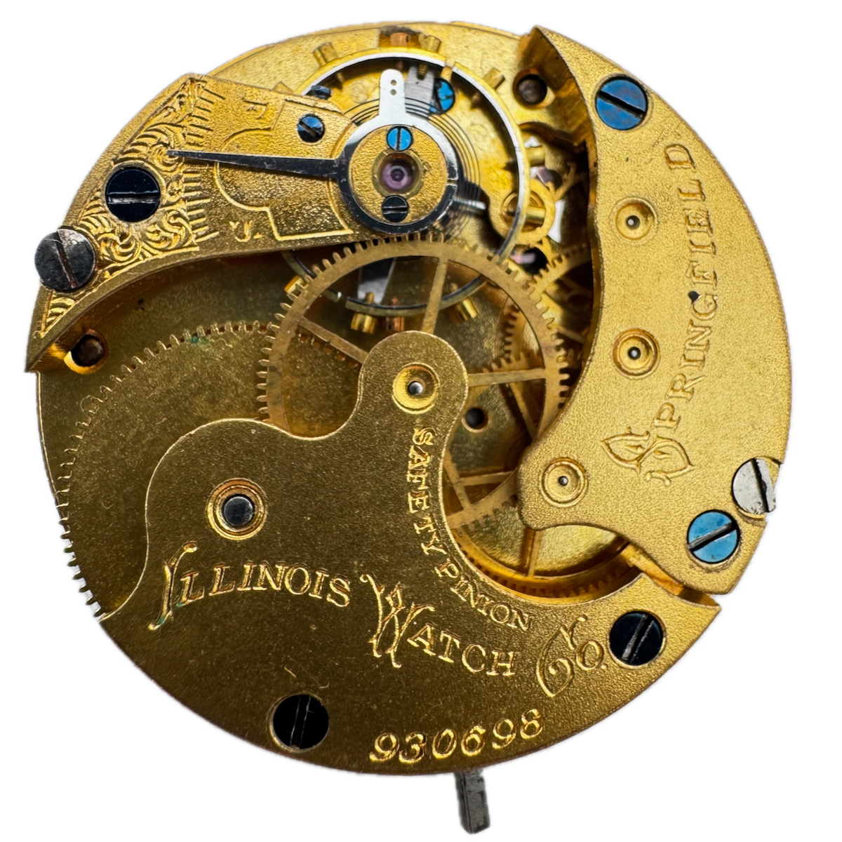 Antique 6s 1889 Illinois 7j Mechanical Hunter Pocket Watch Movement 130 USA