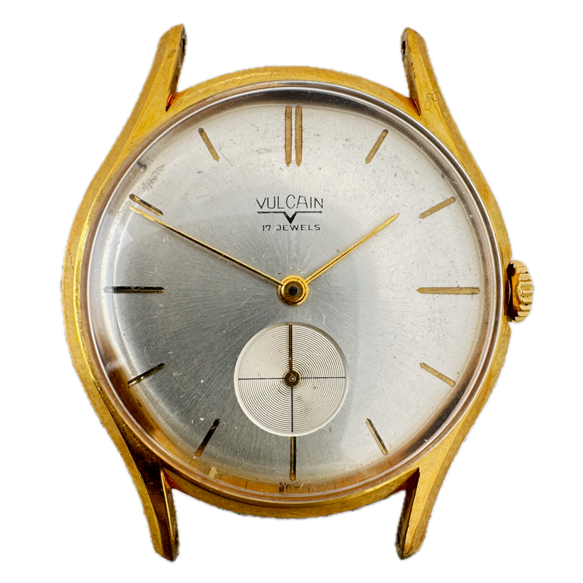 Vintage 35mm Vulcain 17 Jewel Men's Mechanical Wristwatch Peseux Swiss