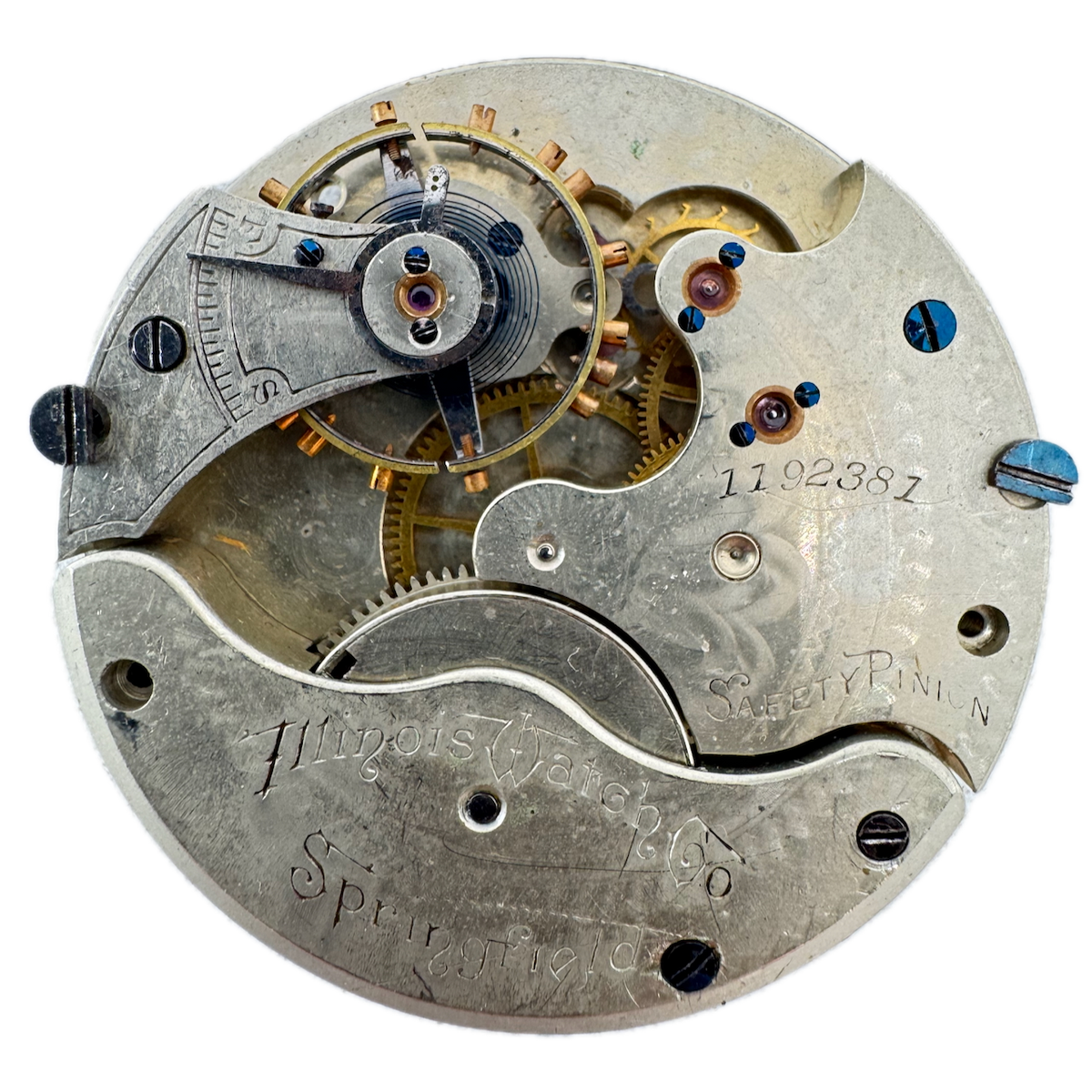 Antique 16s 1893 Illinois 11 Jewel Mechanical Hunter Pocket Watch Movement 112