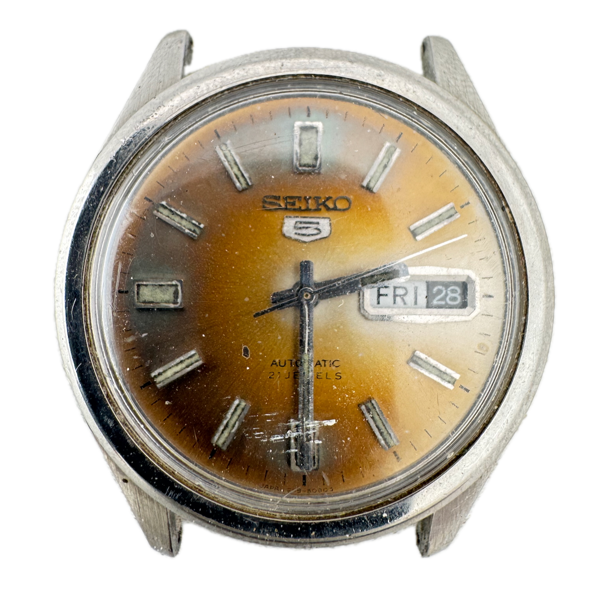 Vintage 37mm Seiko 6119-8083 Day Date 21 Jewel Men's Automatic Wristwatch Japan