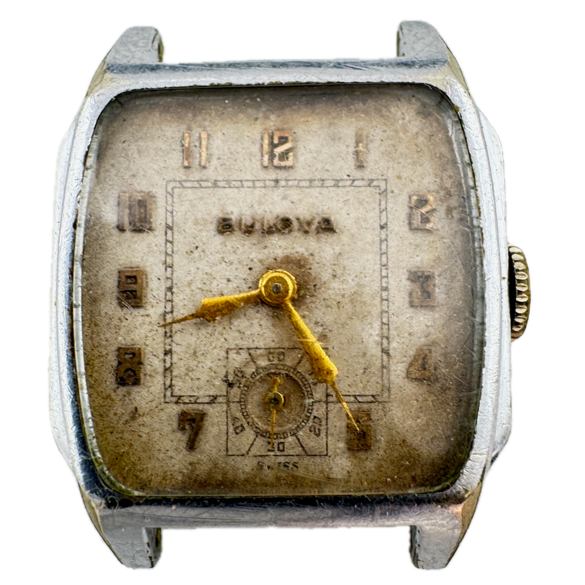Vintage Bulova 1931 Men's Mechanical Wristwatch 10 AN Swiss Stainless Steel