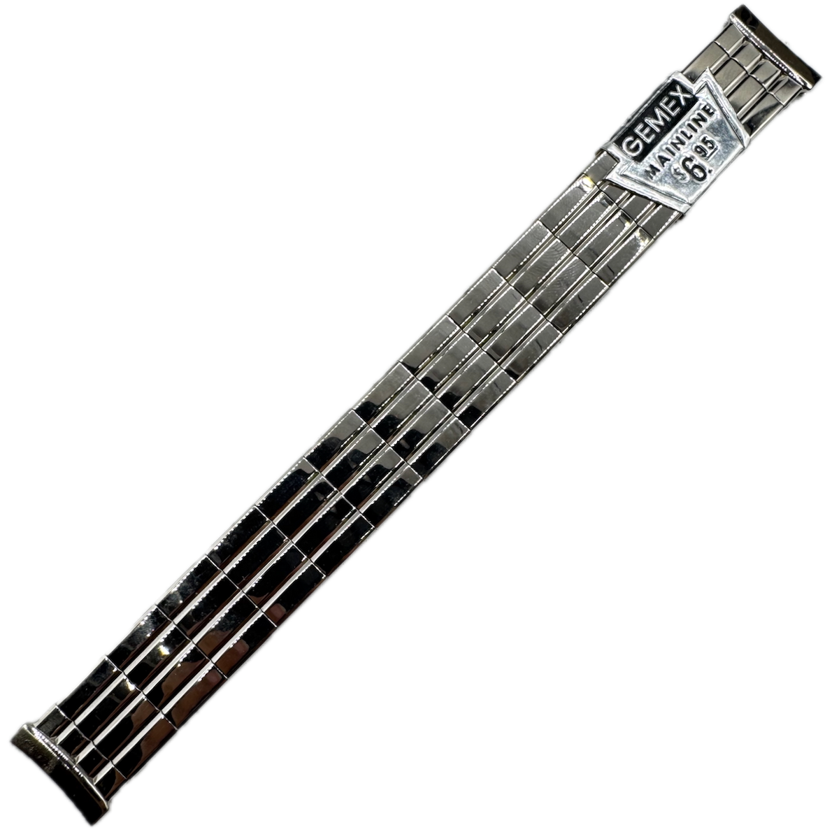 Vintage 17mm Gemex Men's Wristwatch Band Stainless Steel Mainline Stretch USA