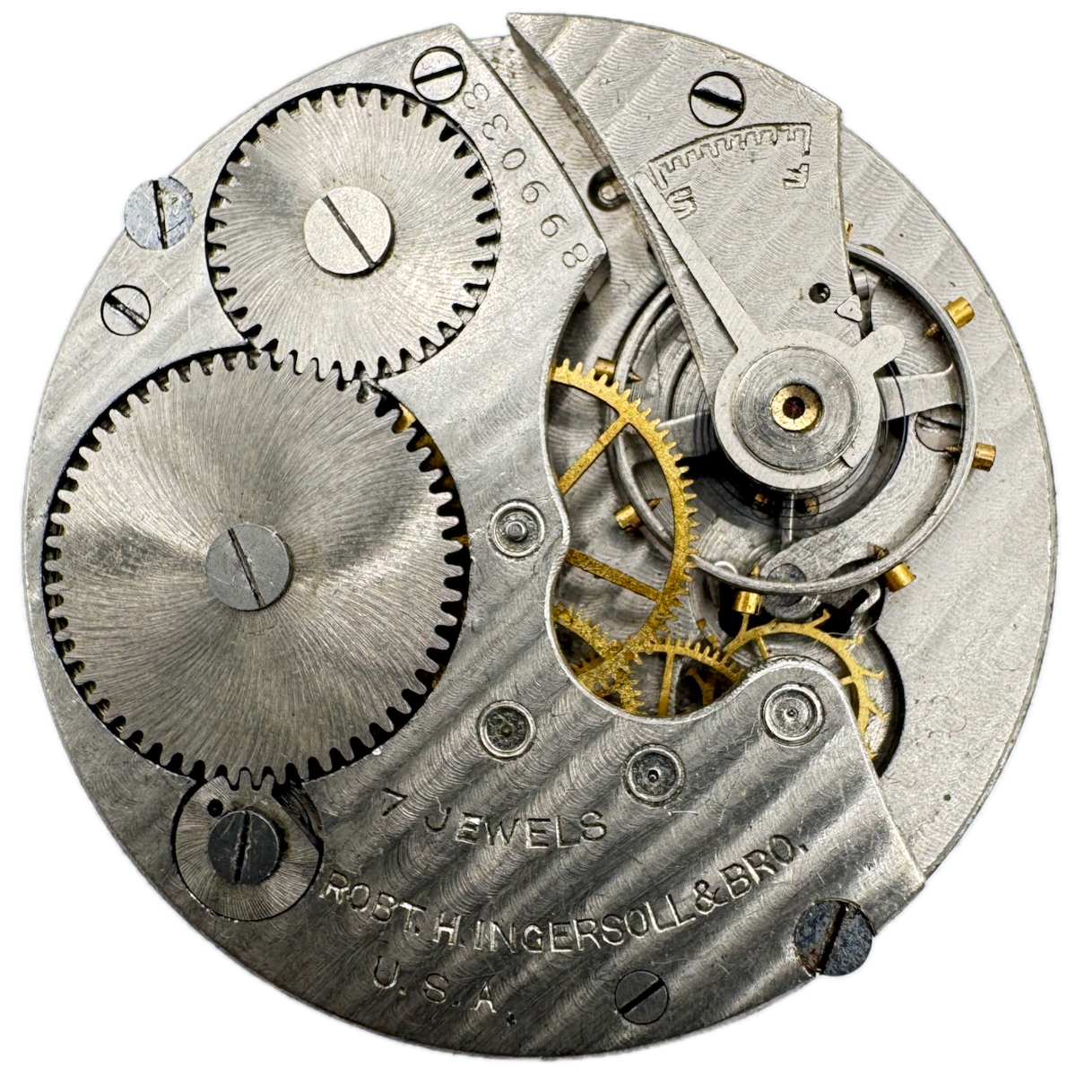 Antique 16 Size Ingersoll Reliance 7 Jewel Mechanical Pocket Watch Movement USA