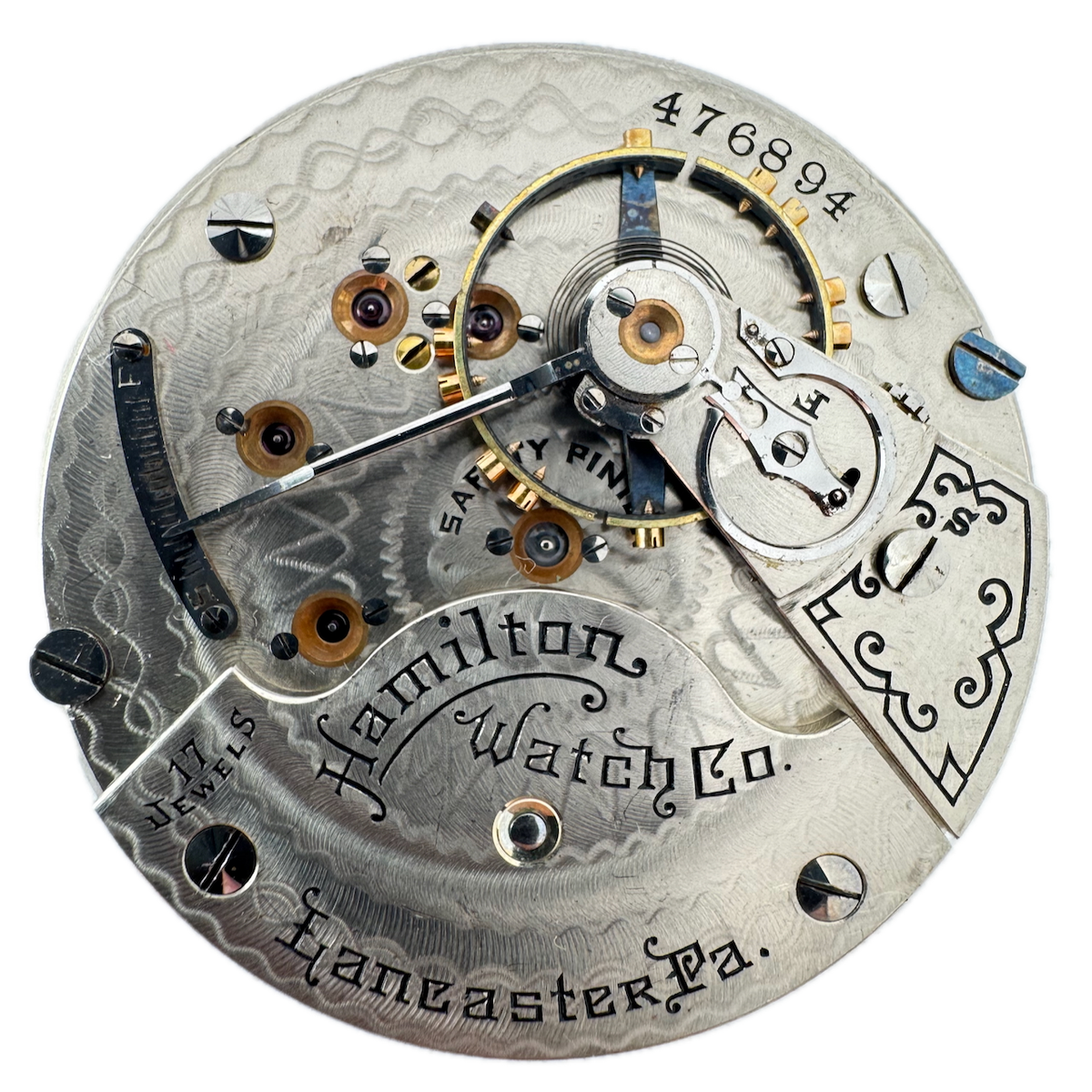 Antique 18s Hamilton 1 17 Jewel Mechanical Pocket Watch Movement 924 USA