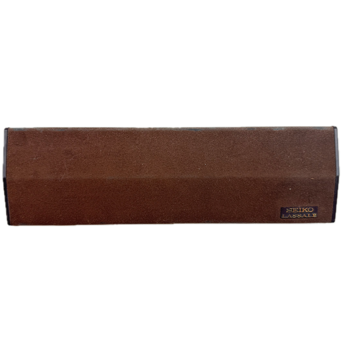 Vintage Seiko Lassale Brown Exterior & Beige Interior Unisex Wristwatch Box Felt