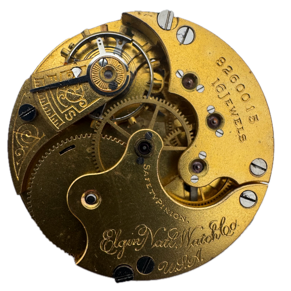 Antique 6s 1900 Elgin 16 Jewel Mechanical Hunter Pocket Watch Movement 230