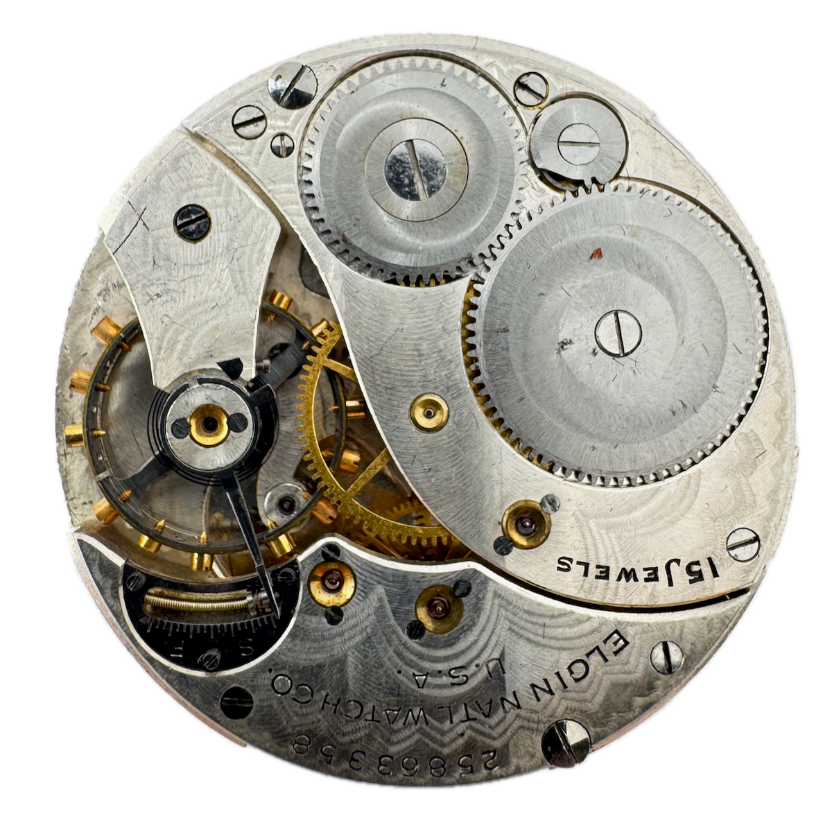 Antique 12s 1923 Elgin 15 Jewel Mechanical Pocket Watch Movement 315 USA
