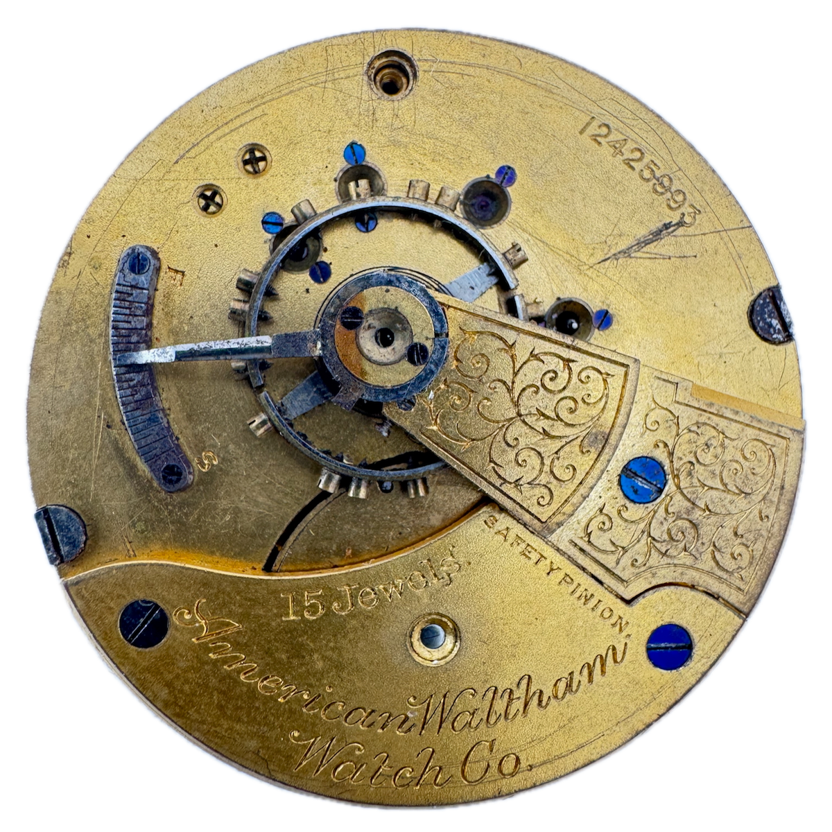 Antique 18s 1903 Waltham 15 Jewel Mechanical Pocket Watch Movement 81 USA