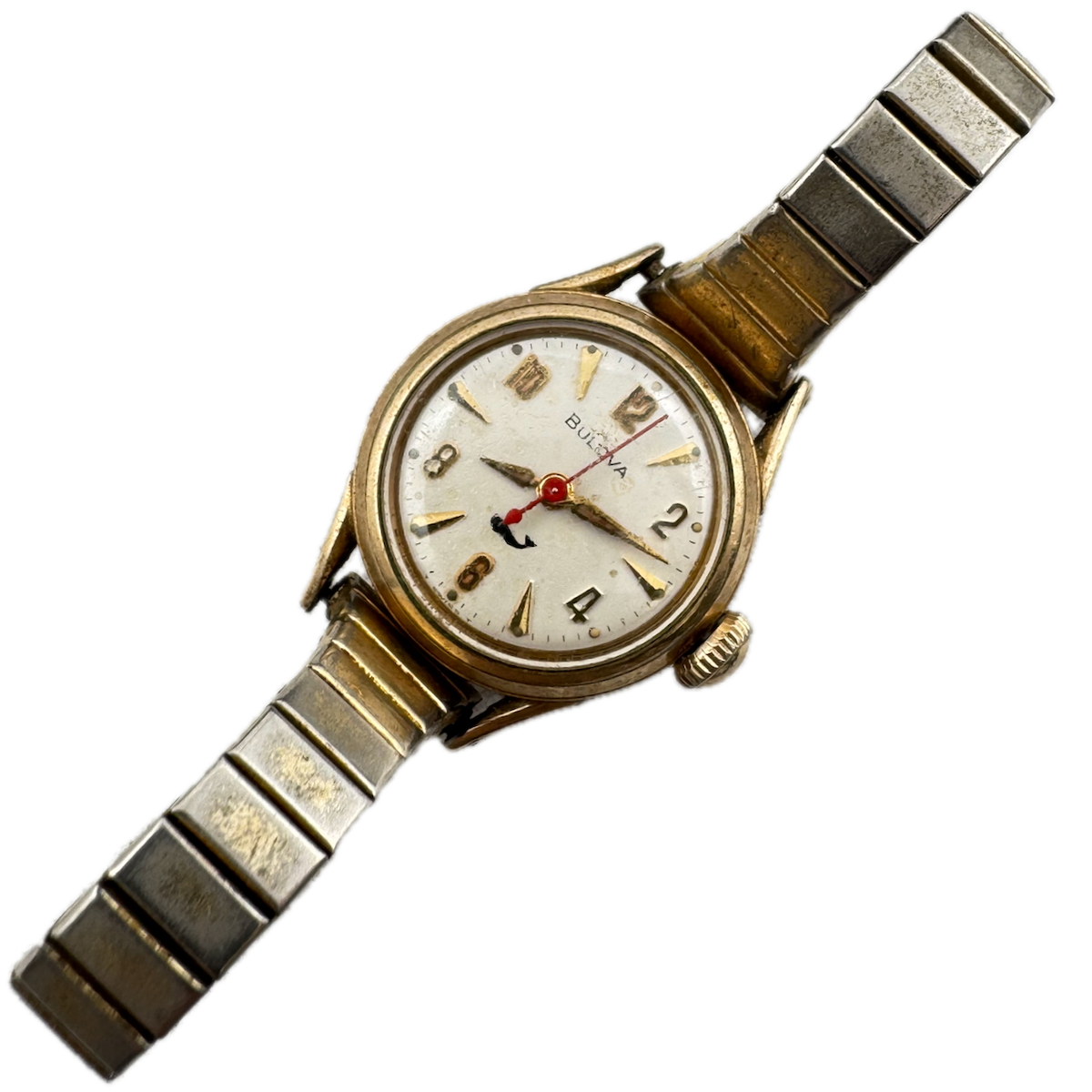Vintage 1969 Bulova Sea King Ladies Mechanical Wristwatch 6 CLC Steel & 10k RGP