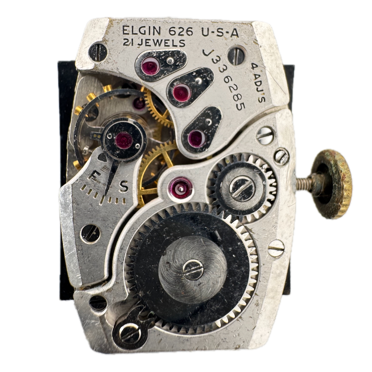 Vintage 19mm Lord Elgin 21 Jewel Mechanical Men's Wristwatch Movement 626 USA