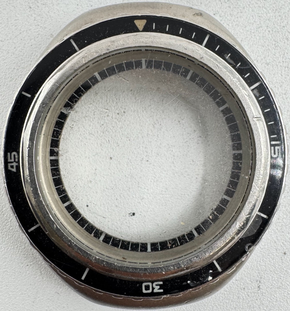 Vintage Zodiac Super Sea Wolf Men's Wristwatch Case 44mm Steel Incomplete Swiss