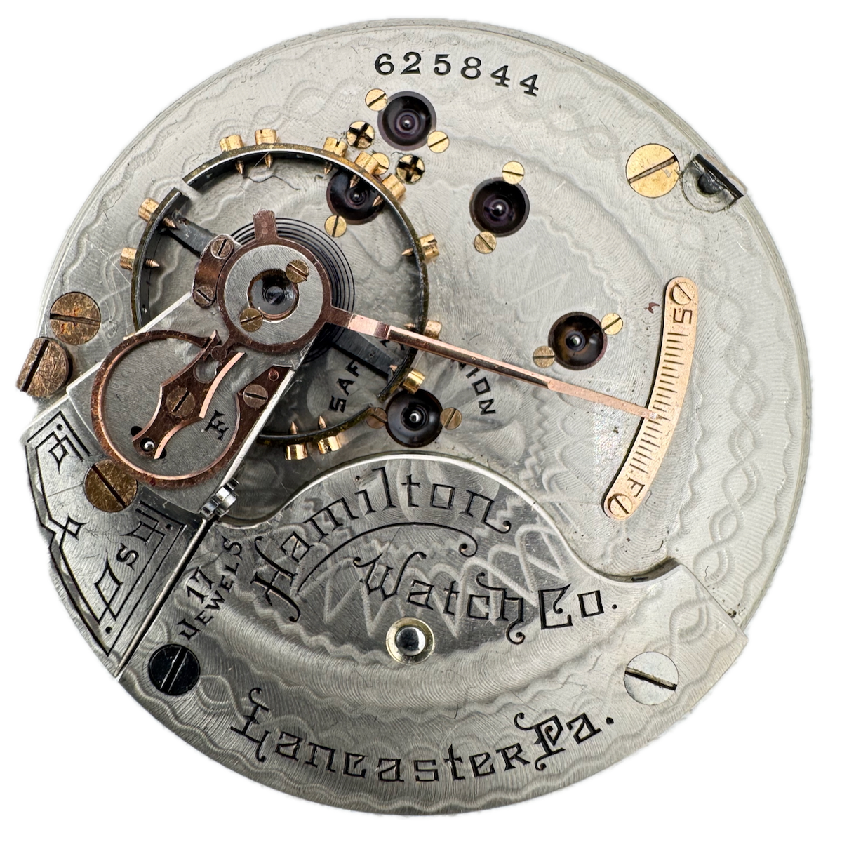 Antique 18s 1909 Hamilton 17j Mechanical Hunter Pocket Watch Movement 925 USA