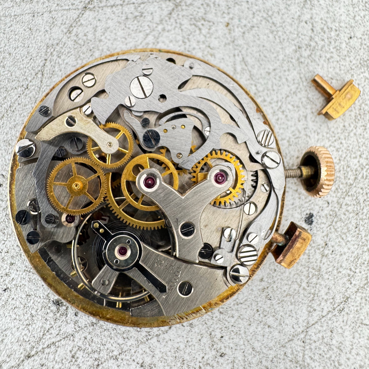 Vintage 35mm ITA 17J Chronograph Men's Wristwatch Movement  Venus 188