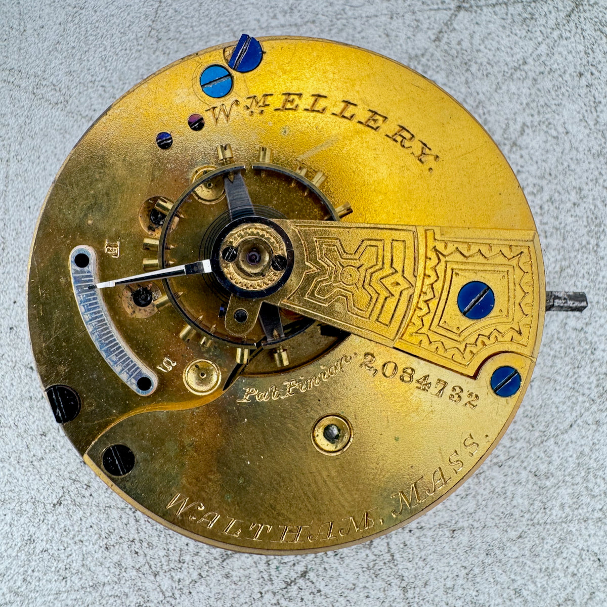 Antique 18s 1883 Waltham 11j Mechanical Pocket Watch Movement Wm. Ellery USA