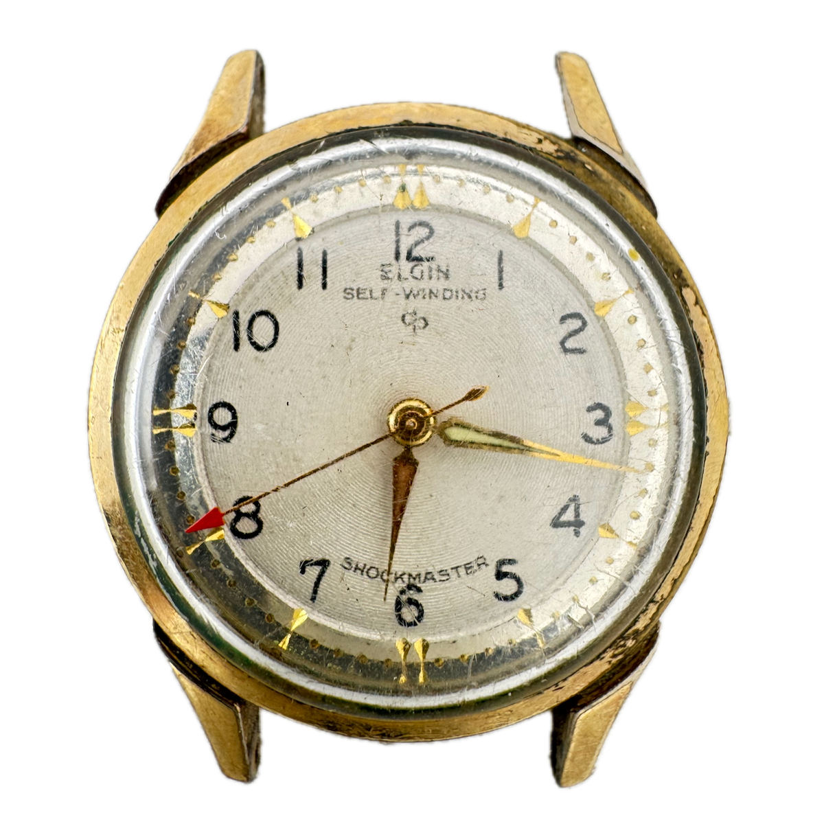 Vintage 32mm Elgin 6831 17j Men's Automatic Wristwatch 643 Steel & 10k RGP