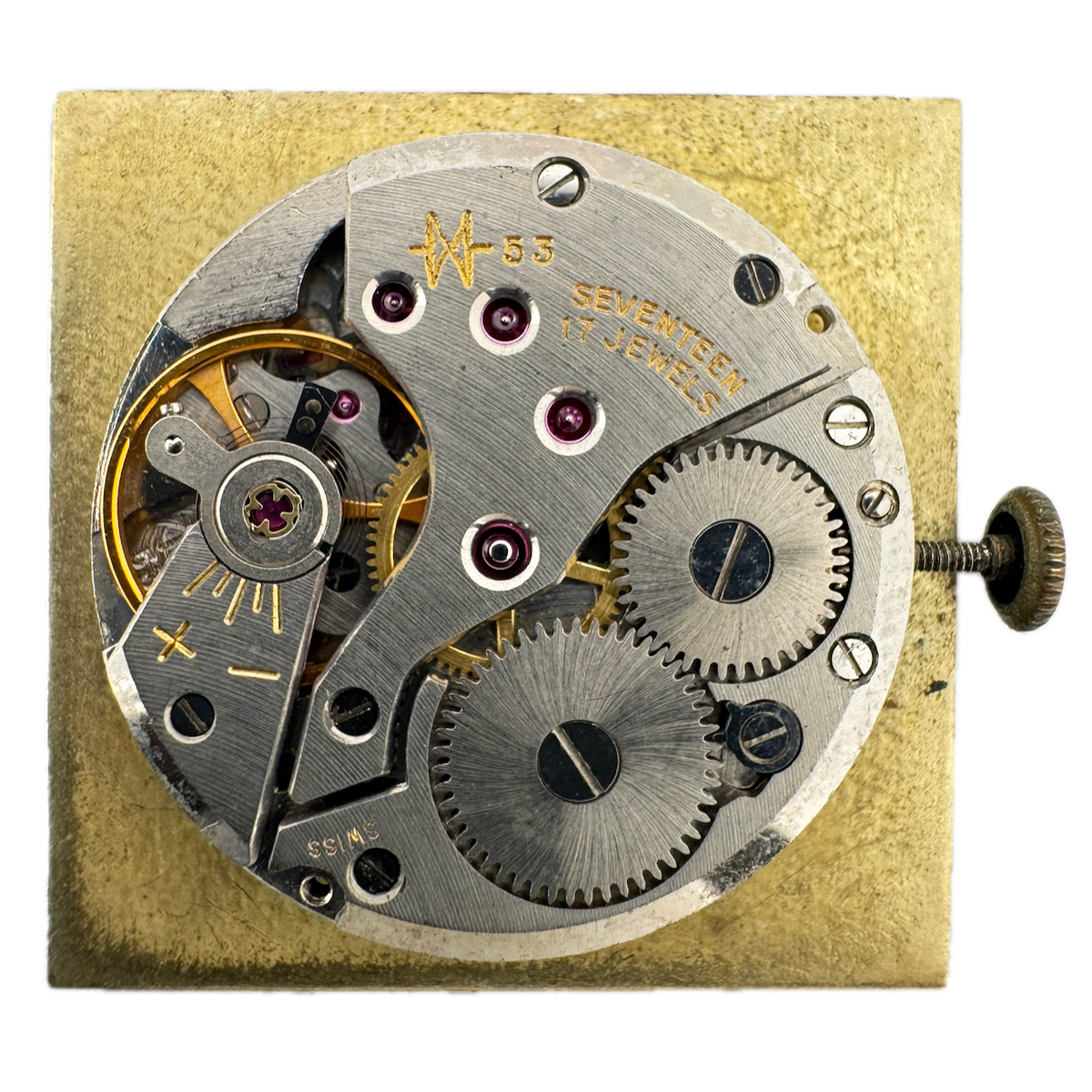Vintage 24mm Hamilton 53 Leopard Dial Mechanical Wristwatch Movement Swiss