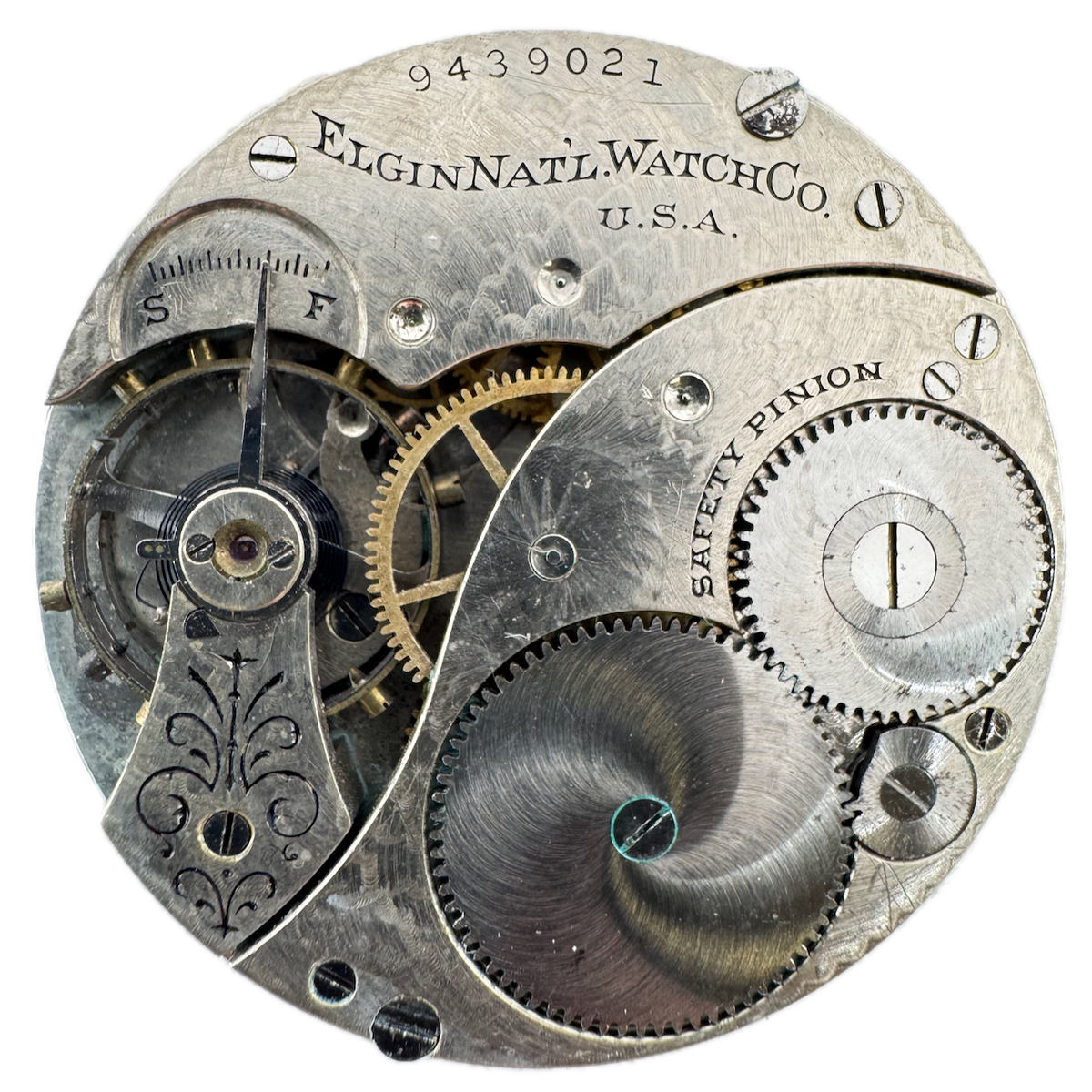 Antique 12s 1902 Elgin 7 Jewel Mechanical Hunter Pocket Watch Movement 232 USA