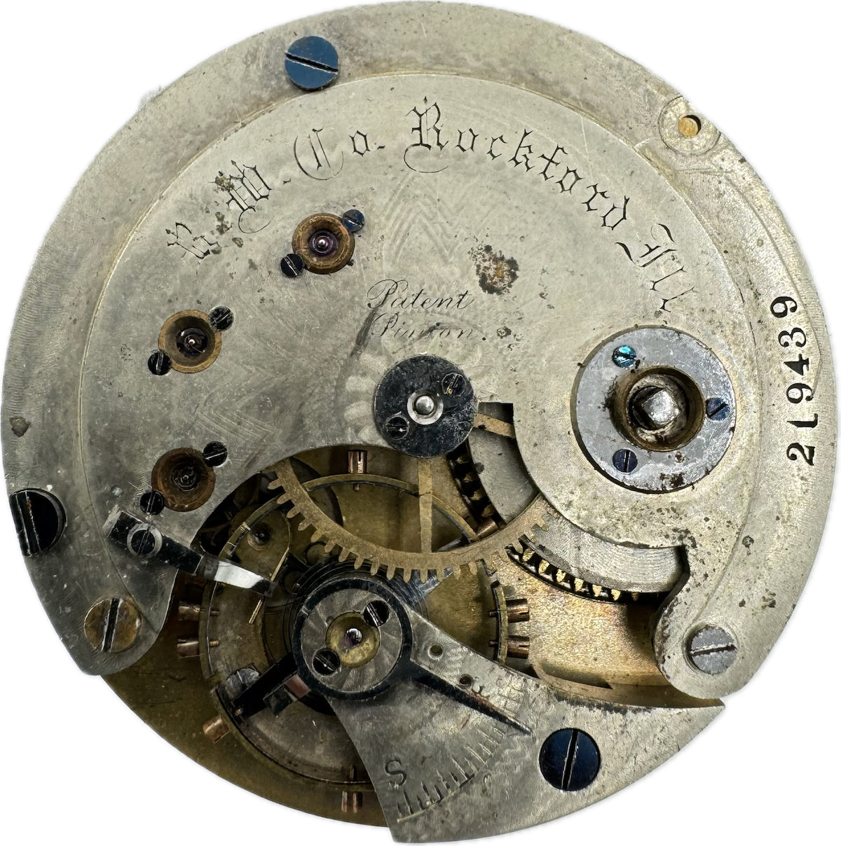 Antique 18S Rockford Transitional 15 Jewel Hunter Pocket Watch Movement USA