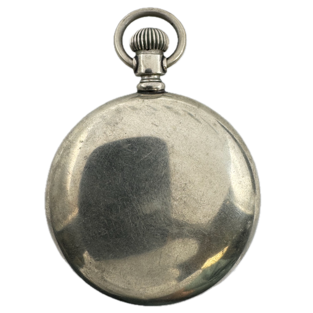 Antique 18 Size Waltham Swingout Open Face Pocket Watch Case Nickel Alloy USA