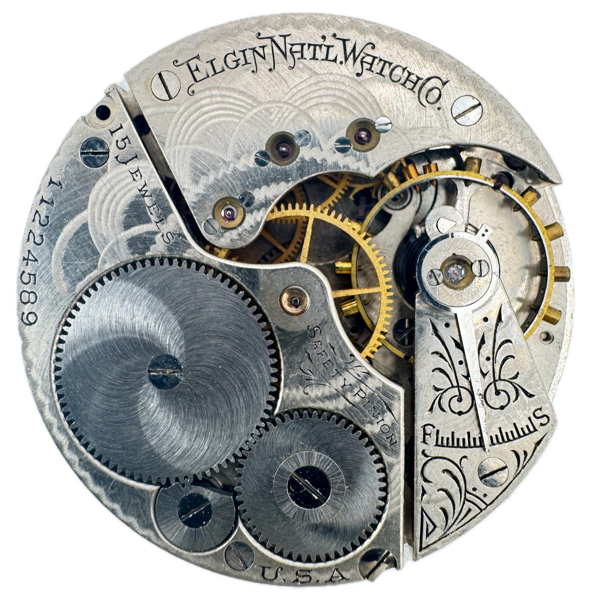 Antique 16s 1905 Elgin 15 Jewel Mechanical Pocket Watch Movement 300 USA