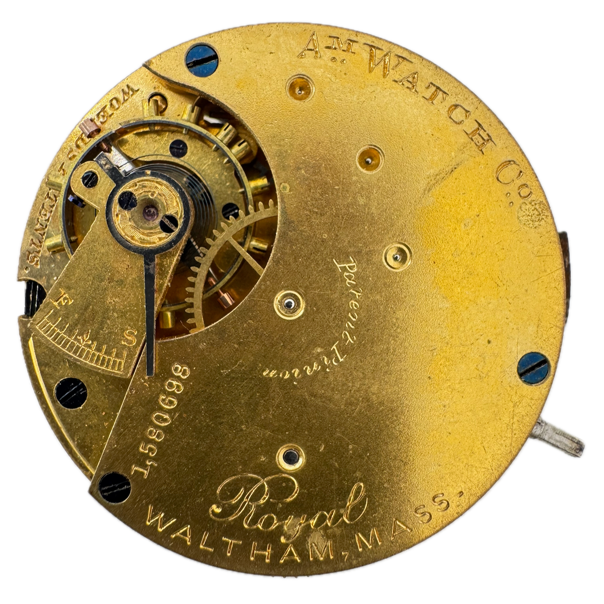 Antique 8s 1881 Waltham 7j Mechanical Hunter Pocket Watch Movement Royal USA