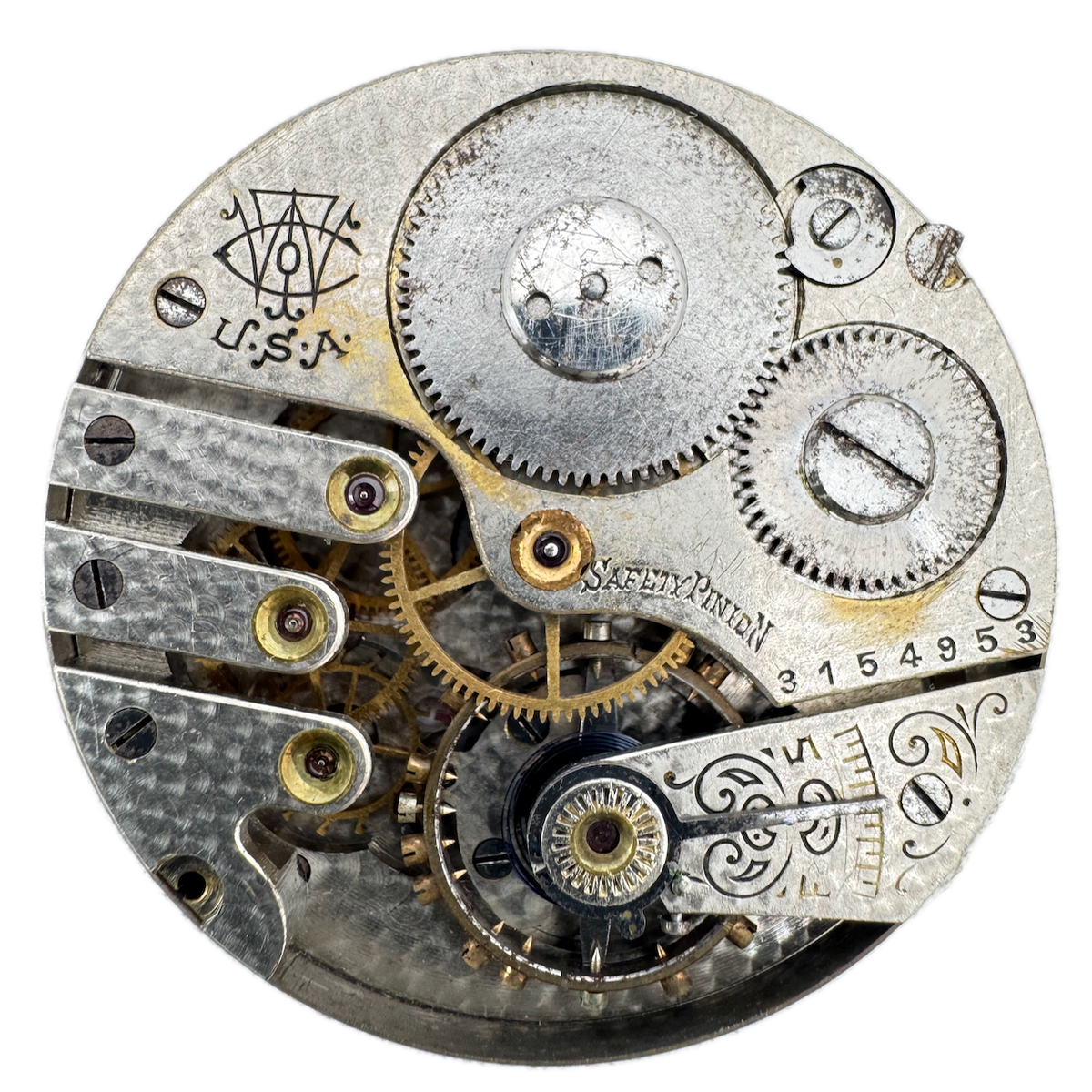 Antique 16s 1887 Trenton Mechanical Open Face Pocket Watch Movement USA