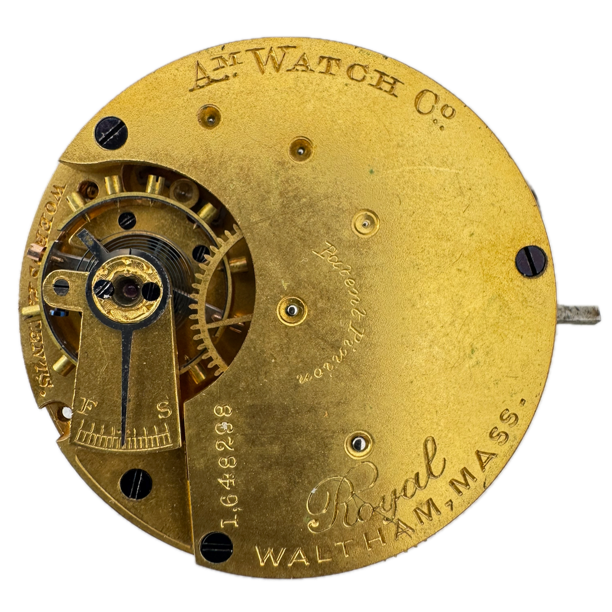 Antique 8s 1881 Waltham 7J Mechanical Hunter Pocket Watch Movement Royal USA